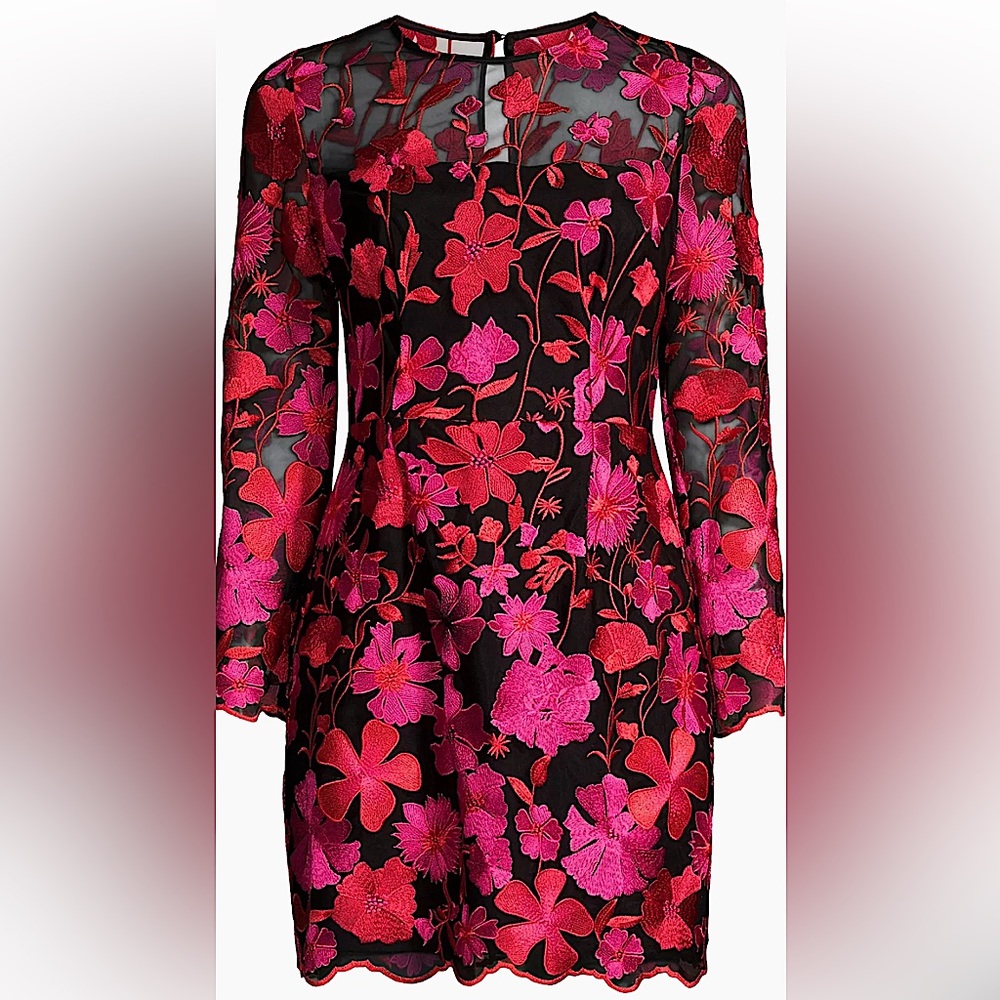 NWT MILLY Floral Embroidered Dress Size 12